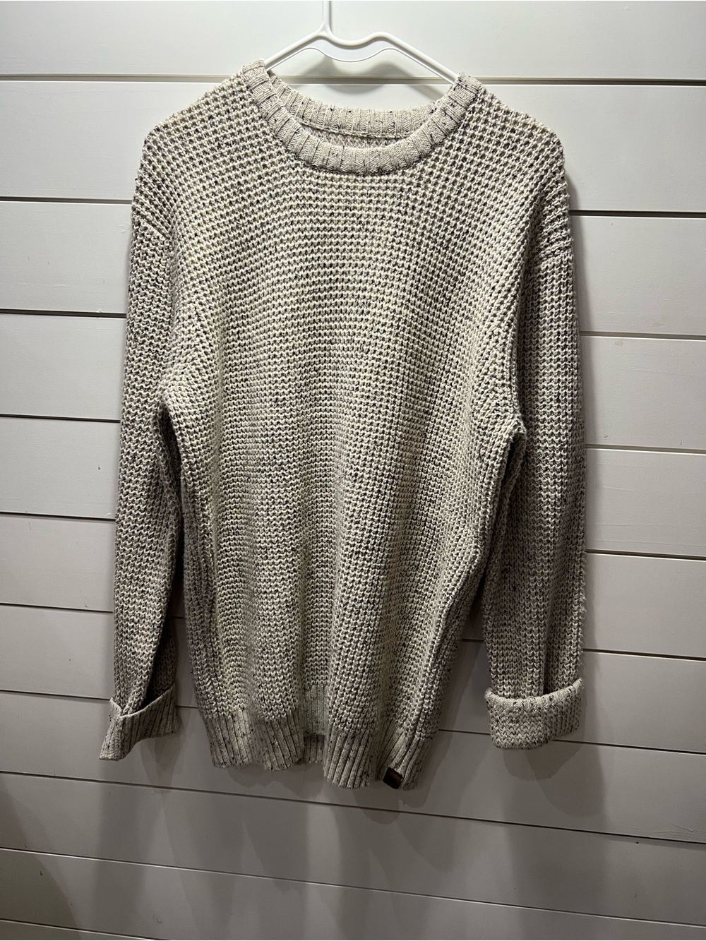 NWT Men's Crewneck Chunky Knit Sweater - Cream the normal brand Sz small